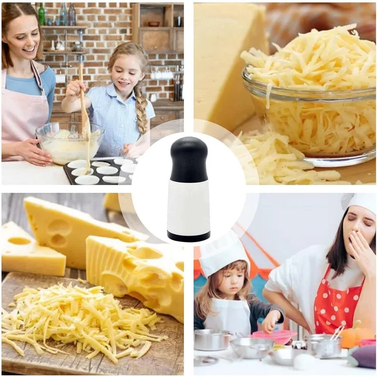 FELIXLEO Käsereibe Trommelreibe Edelstahl Handreibe für Käse und Gemüse – Bild 4