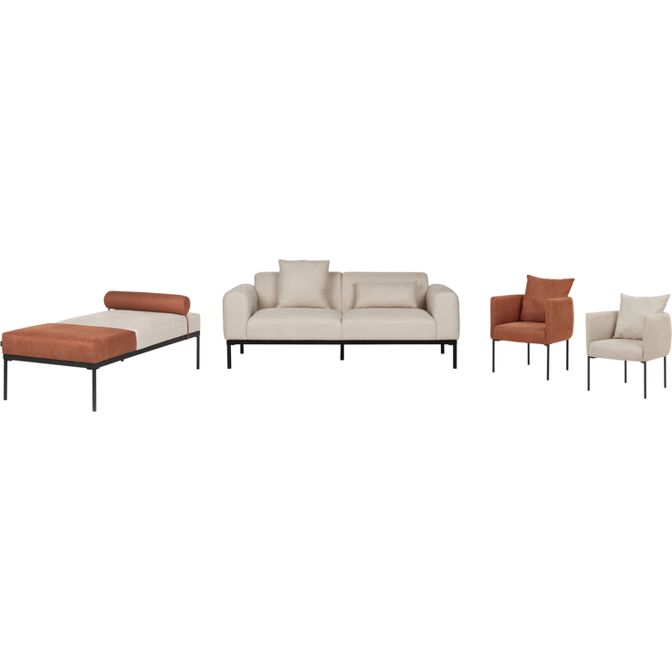 Sessel MALMOS Stoff Helles Beige – Bild 6