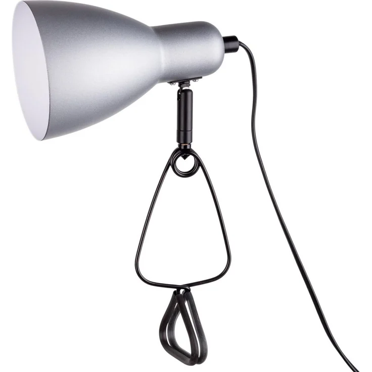Klemmleuchte Bett Nachttischlampe Klemmlampe mit Stecker Kabel Silber 3194959 – Bild 5