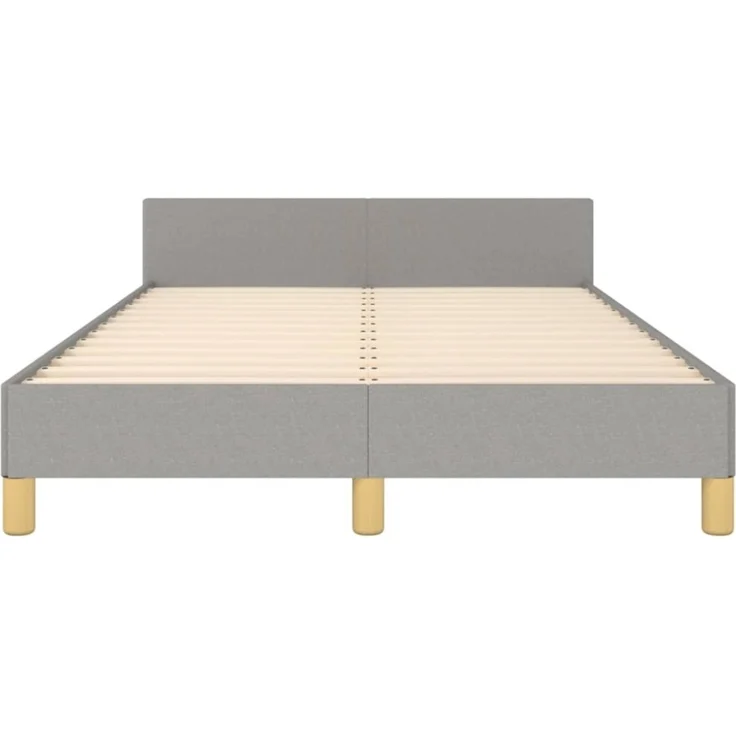 vidaXL Bettgestell ohne Matratze Hellgrau 120x190 cm Stoff 379534 – Bild 2