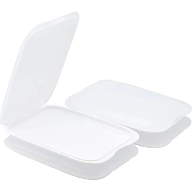 Engelland Frischhaltedose Aufschnittdosen, Aufschnittbox, PP-Kunststoff, BPA-frei, (Vorteils-Set, 4-tlg, mit transparentem Deckel), stapelbar, platzsparend, Ordnung im Kühlschrank, Organizer, Stapelbox