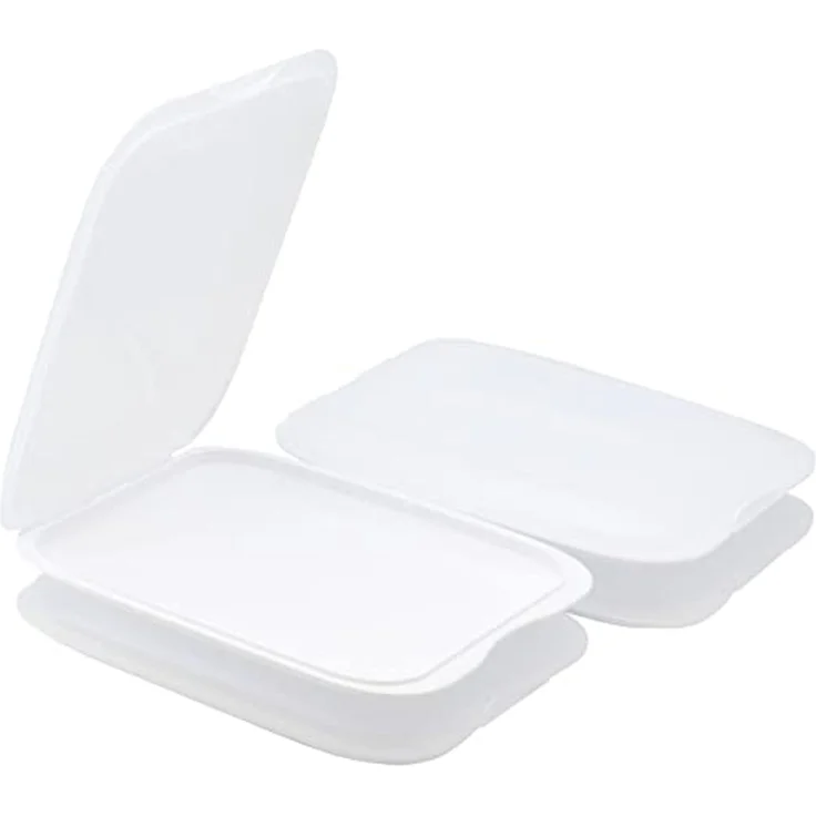 Engelland Frischhaltedose Aufschnittdosen, Aufschnittbox, PP-Kunststoff, BPA-frei, (Vorteils-Set, 4-tlg, mit transparentem Deckel), stapelbar, platzsparend, Ordnung im Kühlschrank, Organizer, Stapelbox – Bild 1