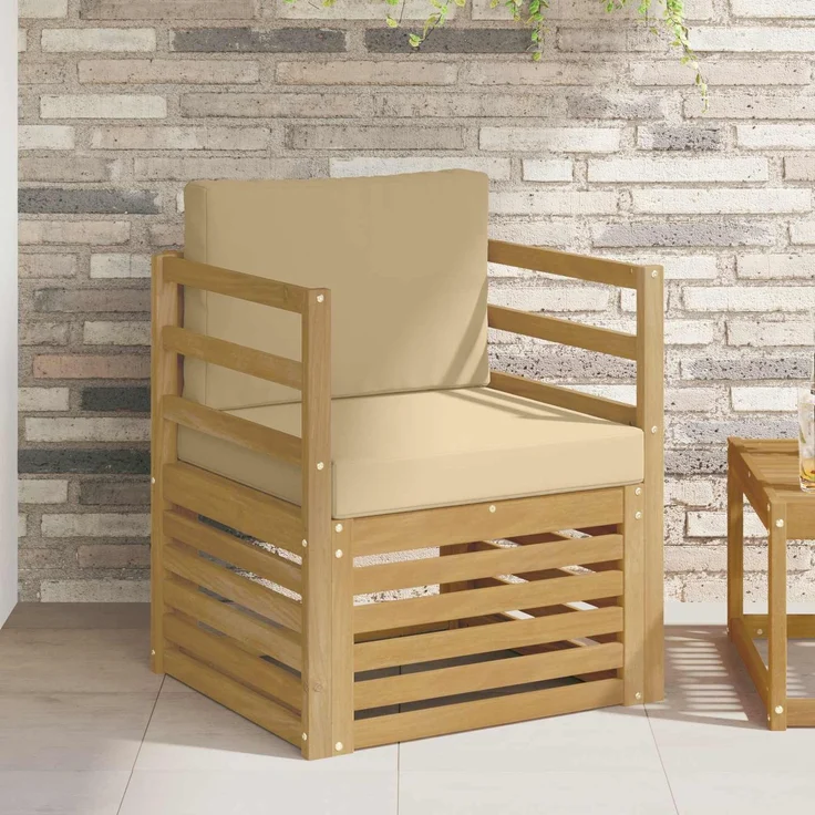 vidaXL Outdoor-Sofagarnitur Polyester Weiß 3439080 – Bild 1