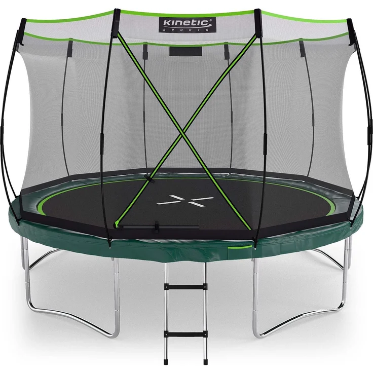 KINETIC SPORTS Trampolin Federlos-Design 'Bungee Safety Elite' - AirMAXX Sprungtuch-Technologie, Ultraleise, Outdoor Gartentrampolin für Kinder & Erwachsene, Ø 366 cm – Bild 1
