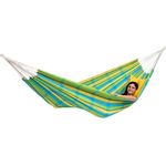 Hängematte XL Barbados bis 200 kg Belastbarkeit mit 230x150 cm für 1-2 Personen, blau / grün / gelb