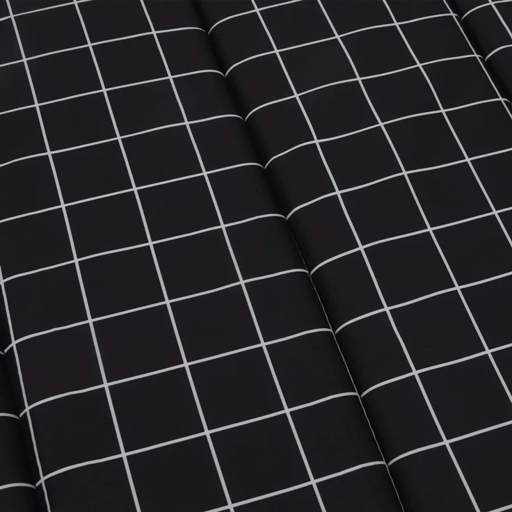 vidaXL Sonnenliegen-Auflage Schwarz Karomuster Oxford-Gewebe 361444 – Bild 7