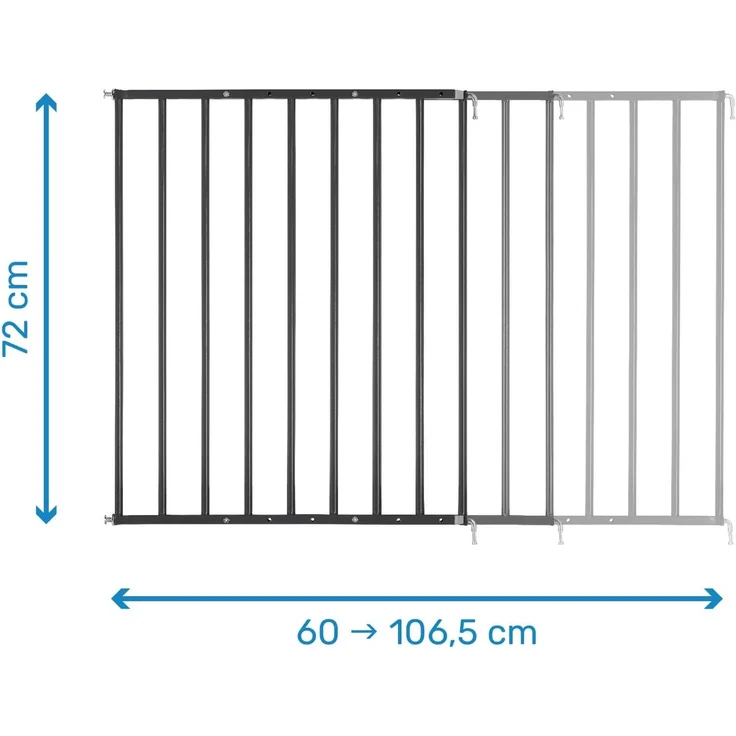 Badabulle Treppenschutzgitter Safe & Protect XL - Anthrazitgrau – Bild 7