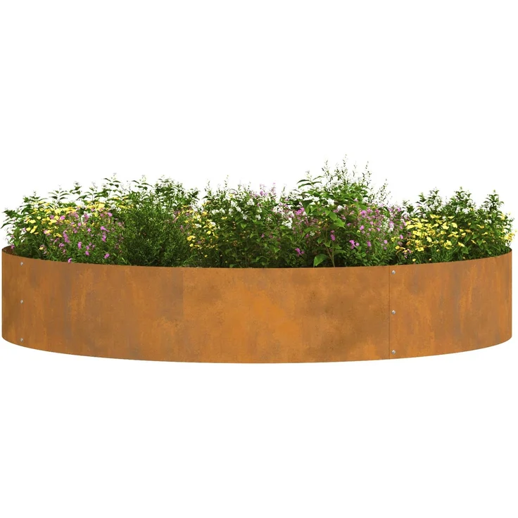 vidaXL Pflanzenring 5 Stk. Rostig 120 x 120 x 20 cm Wetterfeststahl 873647 – Bild 3