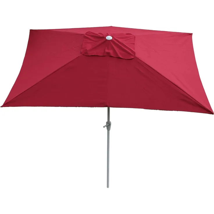 MCW Sonnenschirm Castellammare 2x3m, neigbar mit UV-Schutz 50+, Bordeaux