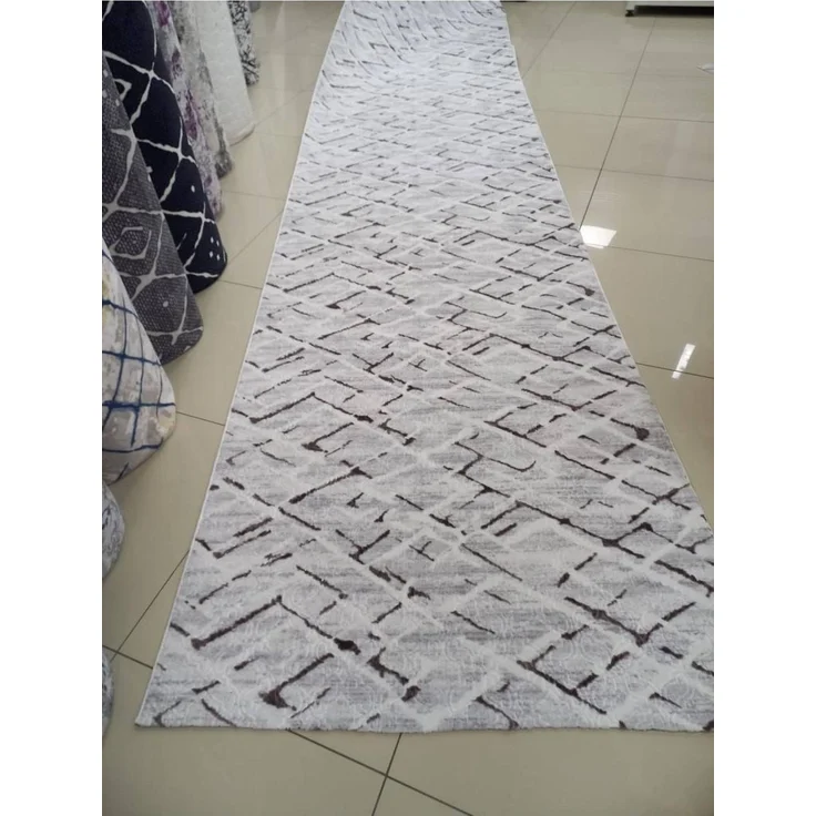 Gel-Läufer mit rutschfester Rückseite 80 x 450 cm Baumwolle Grau 88781733 [en. casa] – Bild 1