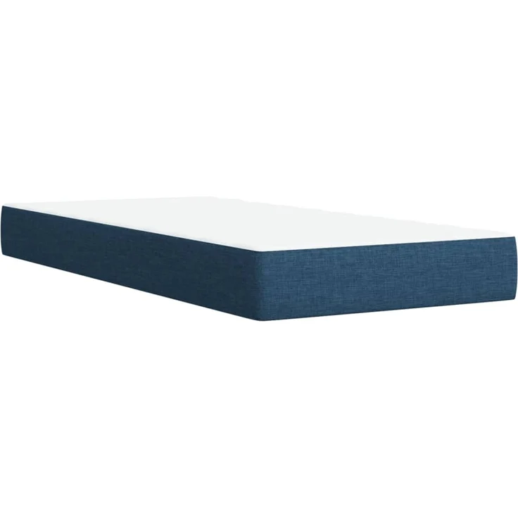 vidaXL Boxspringbett mit Matratze Blau 90x190 cm Stoff 3288834 – Bild 10