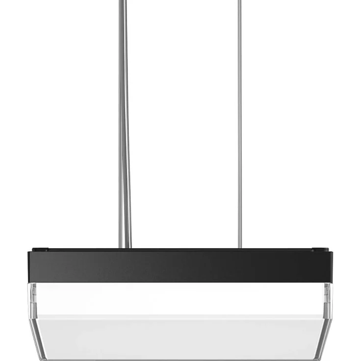 RZB Flat Slim+ P DALI, quadratische LED-Pendelleuchte 30x30cm, 22W, anthrazit/Glanz, einstellbare Farbtemperatur und Helligkeit