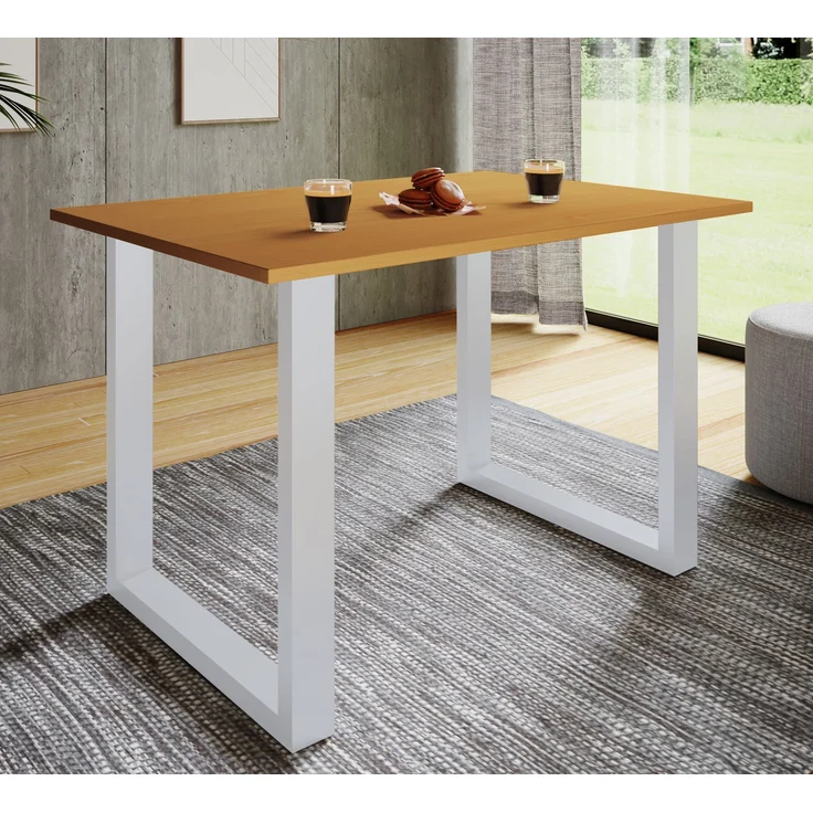 VCM Esstisch Xona 917375 Weiß / Buche H. 76 x B. 140 x T. 50 cm – Bild 2