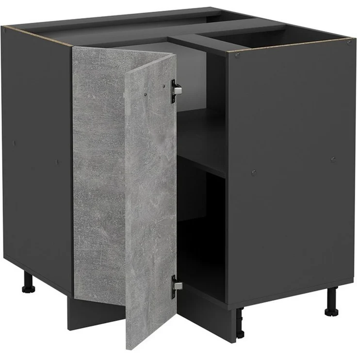 Eckunterschrank R-Line Beton 75.6 cm ohne Arbeitsplatte Vicco – Bild 3