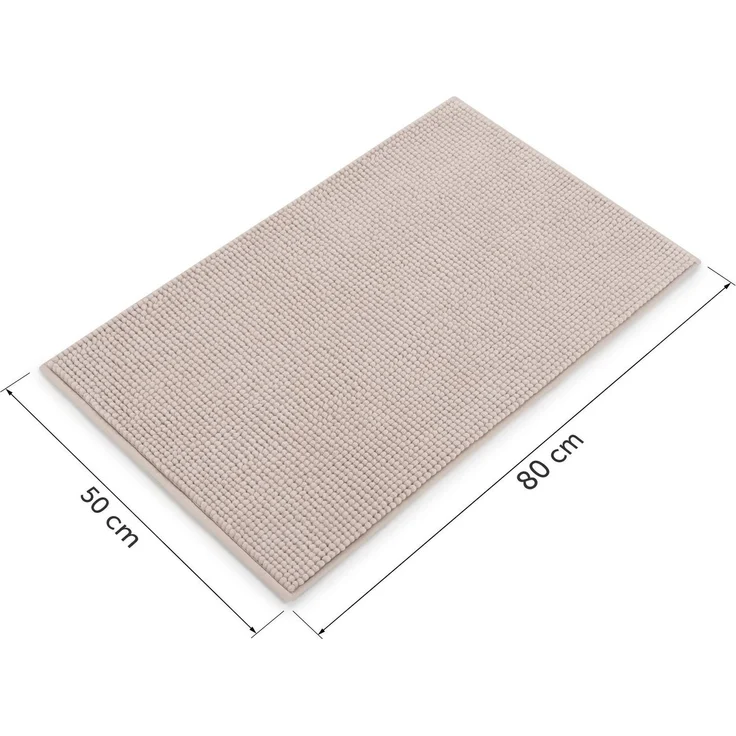 Blumtal Badematte Chenille weicher Badezimmerteppich, strapazierfähig, rutschfest, Polyester, Läufer, 40°C maschinenwaschbar – Bild 2