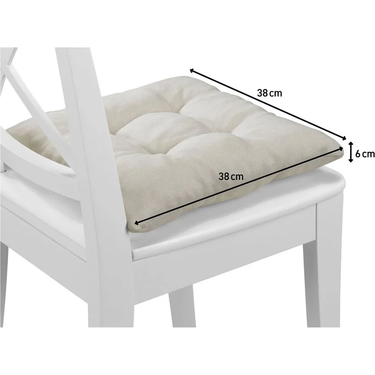 XDREAM Stuhlkissen Sitzkissen Set (2er & 4er) für Stühle und Bänke, robuste Polsterauflage für indoor und outdoor, 38x38x6 cm – Bild 1
