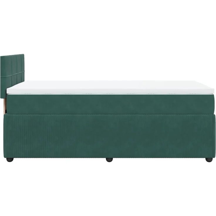 vidaXL Boxspringbett mit Matratze Dunkelgrün 100x200 cm Samt 3287665 – Bild 9