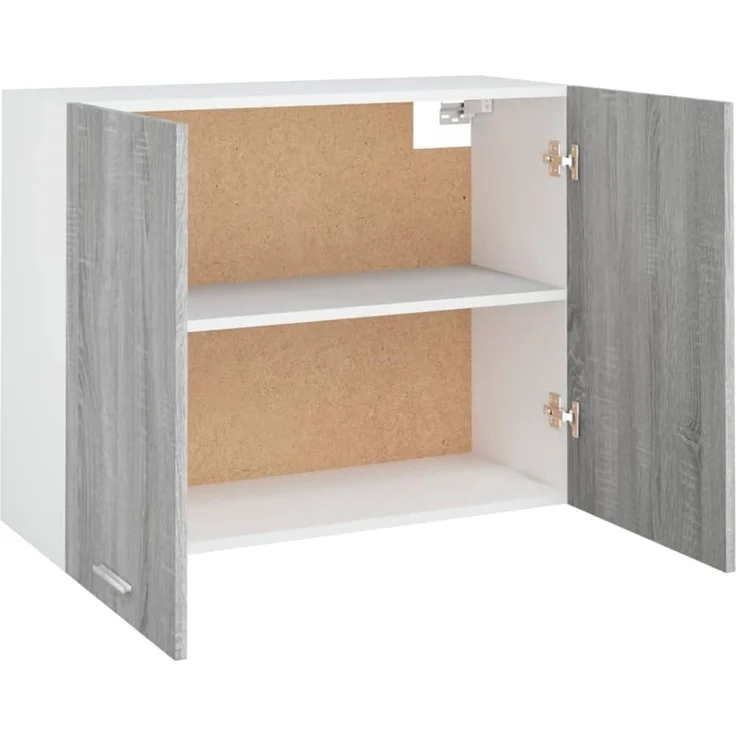 vidaXL Hängeschrank, Wandschrank für Küche, Küchenschrank mit viel Stauraum, Schwebeschrank Schrank Küchenmöbel, Grau Sonoma Holzwerkstoff – Bild 7