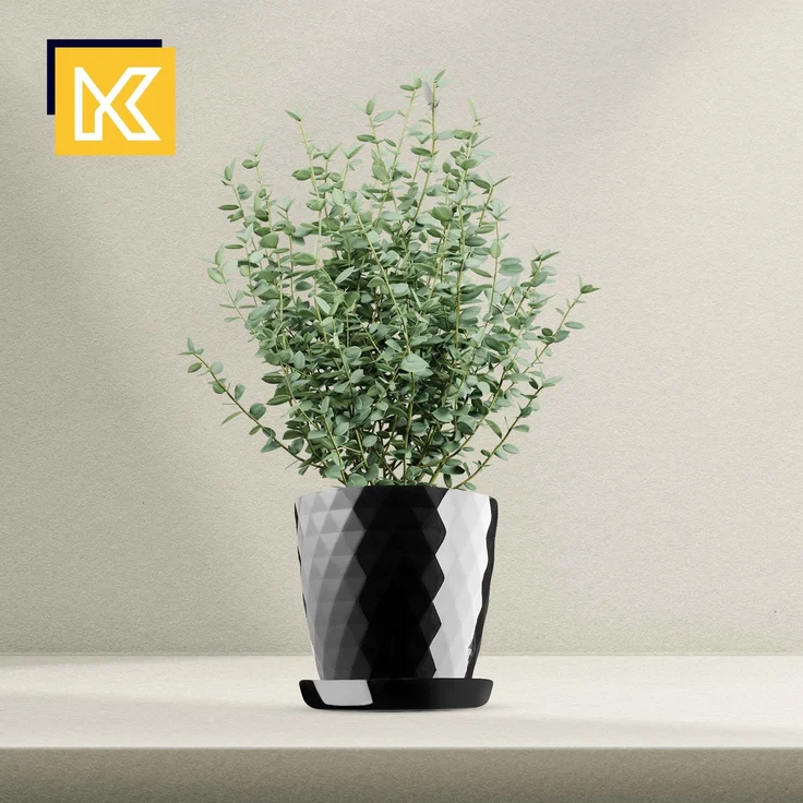 KADAX Blumentopf Blumentopf Kunststoffabdeckung mit Ständer 30 cm Schwarz – Bild 5
