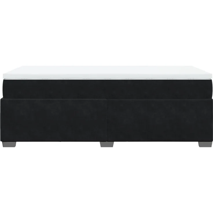 vidaXL Boxspringbett mit Matratze Schwarz 100x200 cm Samt 3285265 – Bild 8