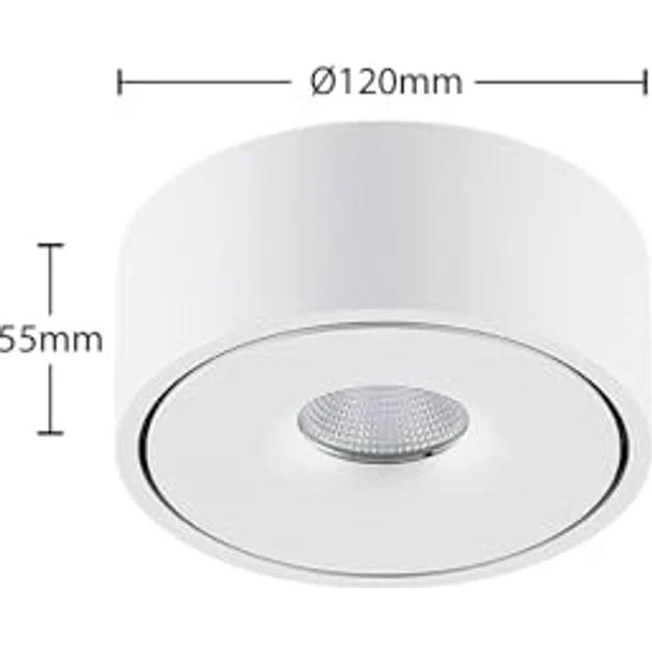 Arcchio LED Deckenleuchte Ranka, 2-flammig in Weiß aus Aluminium, energiesparende Flurleuchte mit mitgelieferten Leuchtmitteln – Bild 4