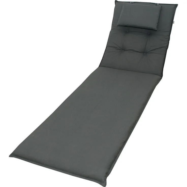 Doppler 940 Rollliegenauflage 195x60x8cm Kopfkissen uni anthrazit