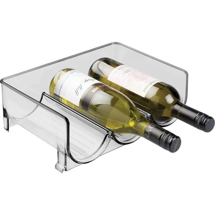 mDesign Weinregal Flaschnregal stapelbarbar 8er Set Kunststoff Grau Transparent – Bild 7