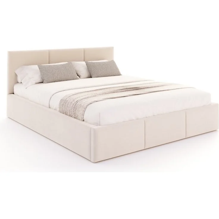 FDM Polsterbett AMBER modern mit Bettkasten MADE IN EU - mit Trinity Velours Bezug (verfügbar 90x200 120x200 140x200 160x200 180x200cm, Bettrahmen, Bett, mit großen gepolsterten Kopfteil, mit Bettkasten zum aufklappen), Hebbarer Metallrahmen, Bettkaste... – Bild 4
