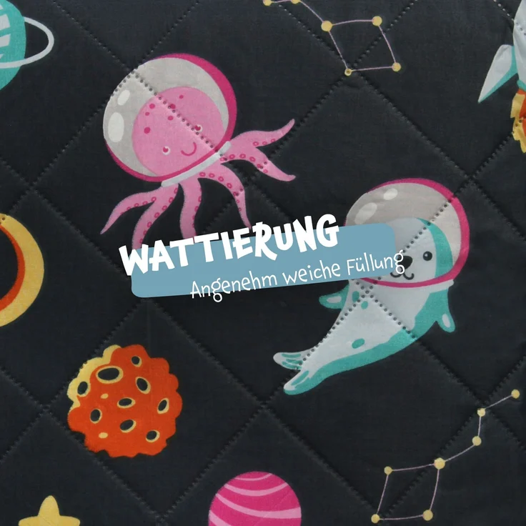 Tagesdecke ( WELTRAUM ) 170 x 210 cm mit wattierter Zwischenlage "ÖKO TEX", Bettüberwurf - leichte Überwurfdecke, Sommerdecke gesteppt – Bild 7