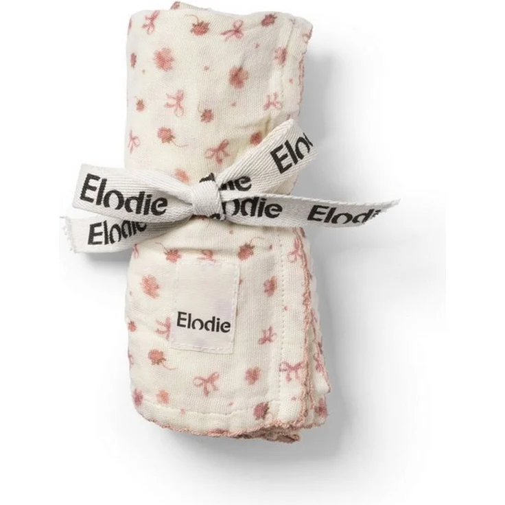 Elodie Details Musselin Decke Baby Pucktuch Bambus Baumwolle Oeko-Tex 80x80cm weich atmungsaktiv Neugeborene Wickeltuch Babydecke Stilldecke Swaddle Unisex Mädchen Jungen, Petit River Rose – Bild 4