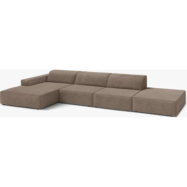 Micadoni Ecksofa Jodie 5-Sitzer Strukturierter Stoff Liberty Cappuccino Links – Bild 7
