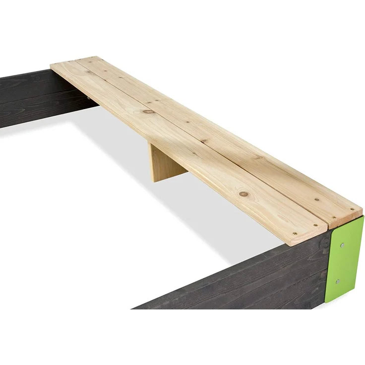 Exit Holz Sandkasten Matschküche Aksent | Grün | 200 x 140 x 29 cm – Bild 6