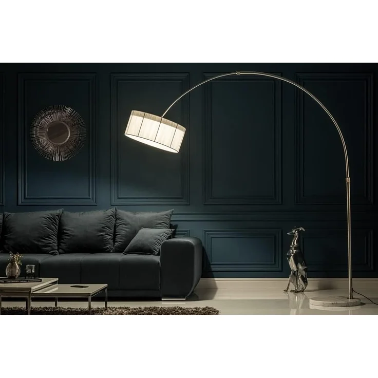 riess-ambiente Bogenlampe EXTENSO 230cm weiß, ohne Leuchtmittel, Wohnzimmer · Metall · verstellbar · Modern Design – Bild 2