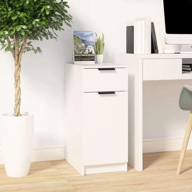 vidaXL Büroschrank Weiß 33,5x50x75 cm Holzwerkstoff 811502