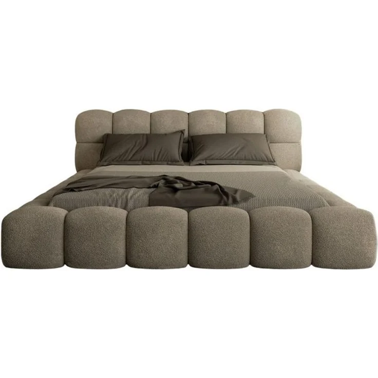 Compleo Polsterbett BUBBLE boucle Designerbett 140/160/180x200 BIZU, Wolkenbett, TOPSELLER Stauraumbett MADE IN EU – Bild 4