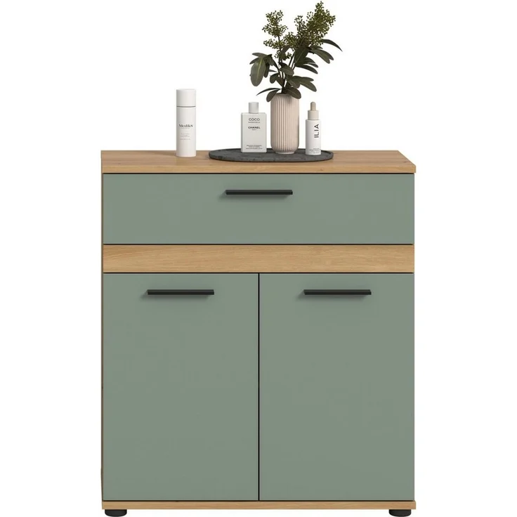 welltime Midischrank LUCCA, Höhe 79 cm, 2 Türen, 1 Schubkasten, 1 Einlegeboden – Bild 3