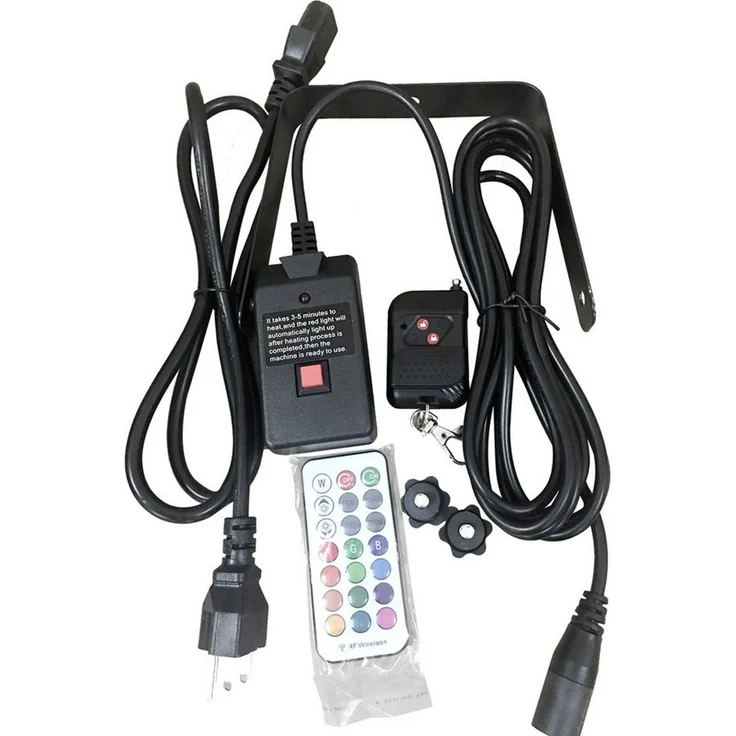Clanmacy LED Discolicht Nebelmaschine steuerbar LED-Licht Hochzeit Halloween-Party, RGB LED-Lichteffekt mit 13 Farbmodi,Schnelle Aufheizzeit – Bild 4