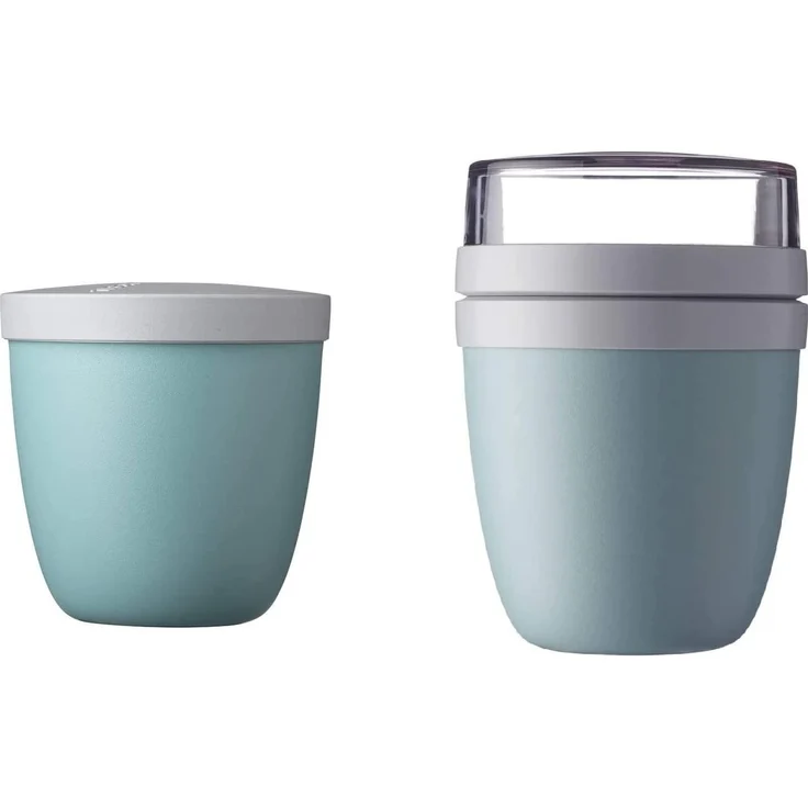 Mepal | Ellipse Snackpot Set | vielseitige Aufbewahrungslösung | tiefkühltauglich & spülmaschinenfest | ideal für unterwegs in Nordic Green – Bild 1