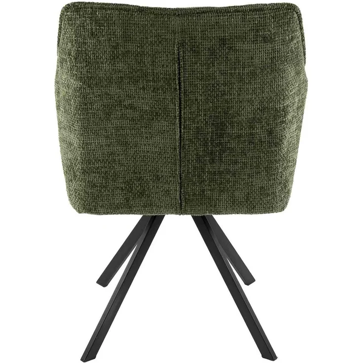 2er-Set Armstuhl Retar 360° drehbar mit Steppnähten, Chenille-Bezug, Grün – Bild 6