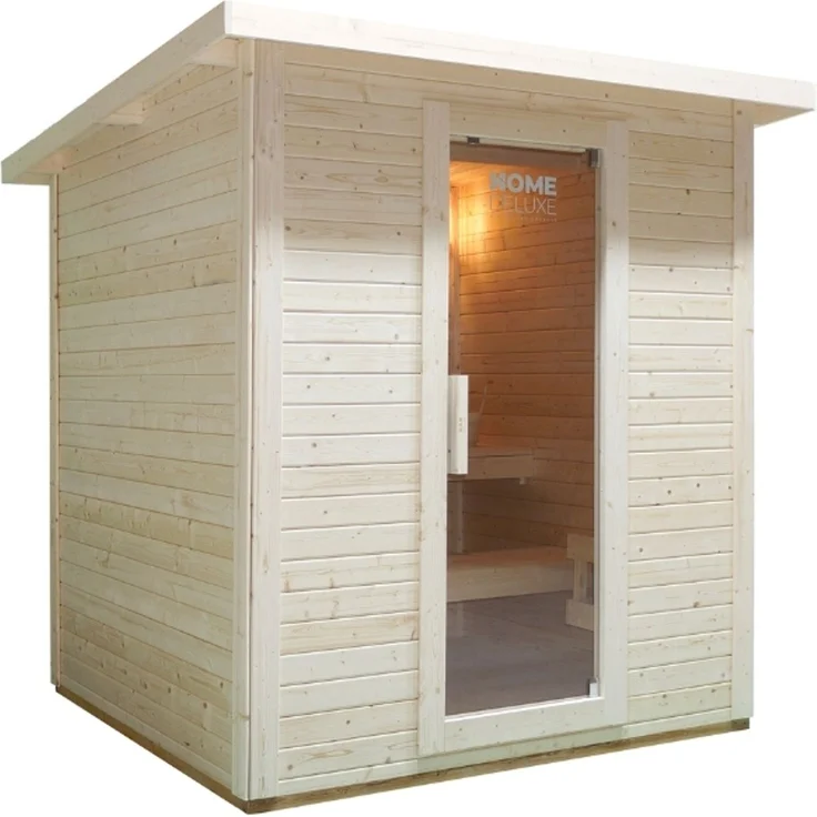 HOME DELUXE Saunahaus Outdoor TALO L - 221 x 217 cm für 4 Personen – Bild 7