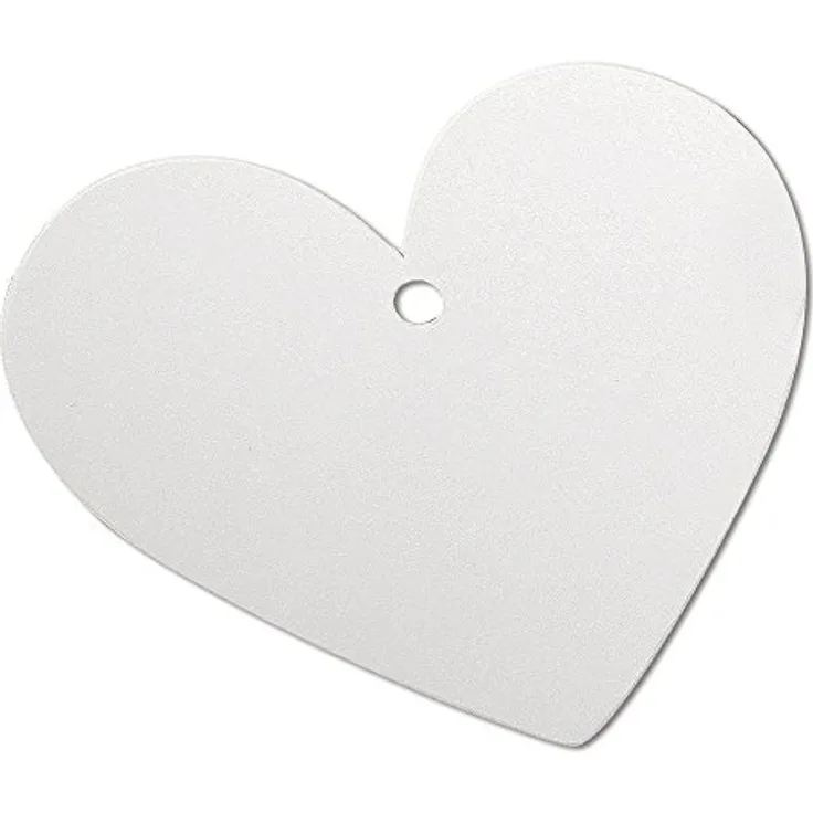 Tags weiß - Herz, FSC 100%, 7x6cm, SB-Btl 24Stück (0,10 € pro 1 Stück)