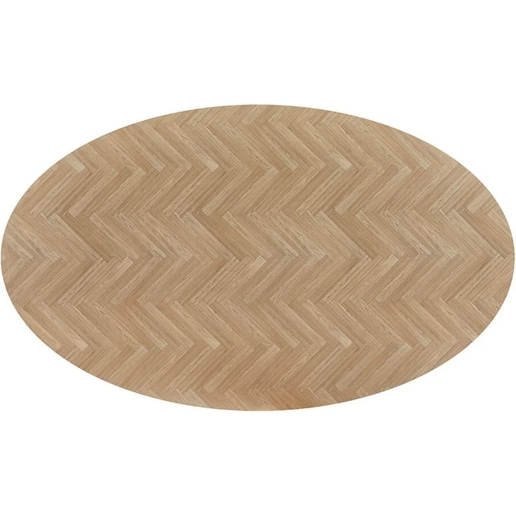 HOME DELUXE Essgruppe Oval inkl. Sternfuß - 200 x 120 cm Fishbone Oak 6 Stühle Anthrazit – Bild 5
