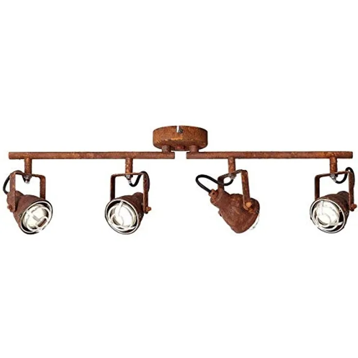 Brilliant Leuchten No. 26332-60 Deckenleuchte Bente Rost, Schwarz 4-flammig