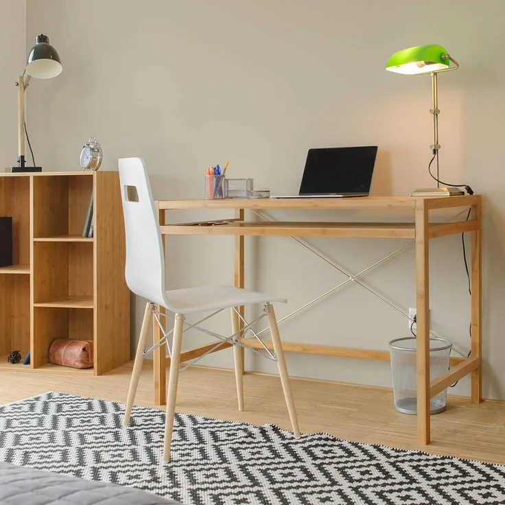 Relaxdays Computertisch Holz mit Tastaturauszug – Bild 2