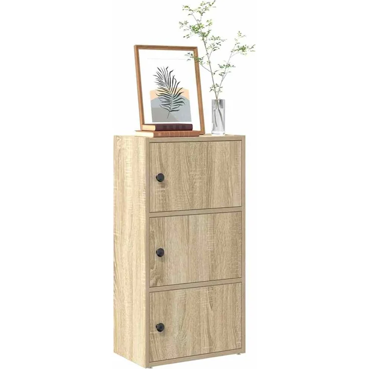 vidaXL Bücherregal Sonoma-Eiche 40x24x77 cm Holzwerkstoff 860366 – Bild 1