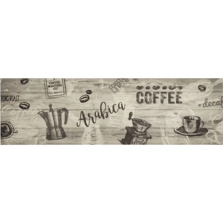 vidaXL Küchenteppich Waschbar Kaffee Grau 45x150 cm Samt 4005581 – Bild 2