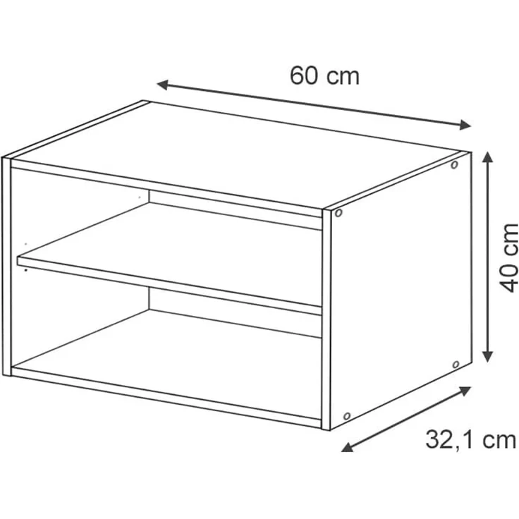 Hängeschrank Fame-Line Goldkraft Eiche/Goldkraft Eiche 60 cm Vicco – Bild 2