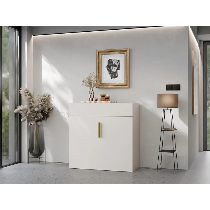 Kommode Kerkin 2D1S (Farbe: Sandfarben) – Bild 2