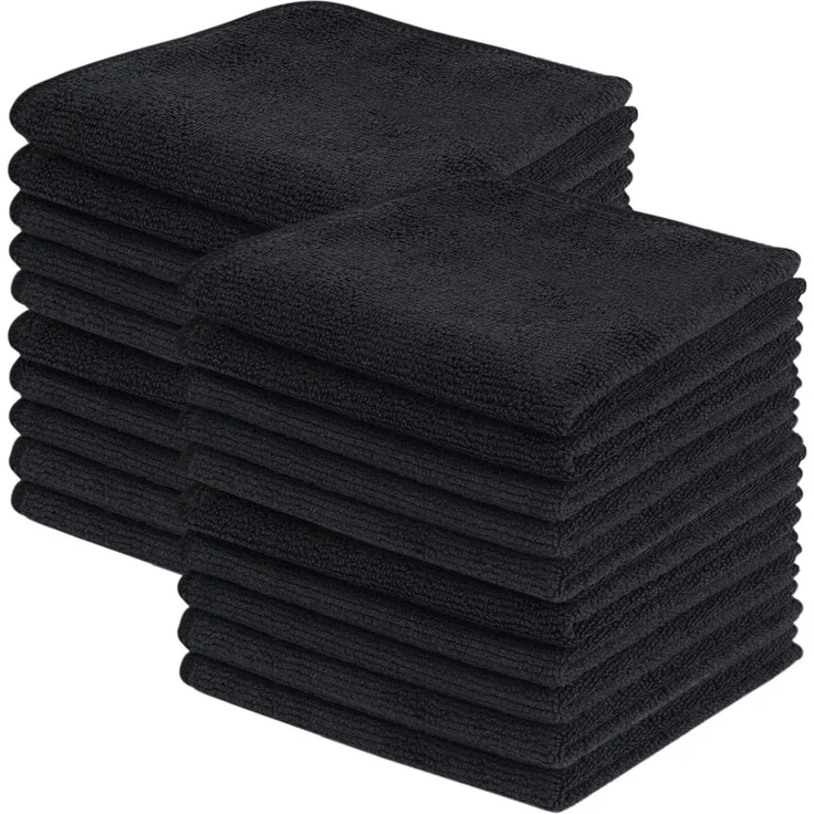 20x20cm 20Stück Schwarze Mikrofasertücher Küche Reinigung Putzlappen – Bild 1