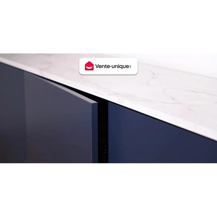 Vente-unique - KAYLA Waschbeckenmöbel Holz, Platte Weiß - B 45 cm x H 47 cm x L 60 cm – Bild 4